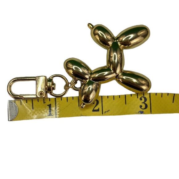 Gold Balloon Dog Bag Charm Keychain - Picture 8 of 11